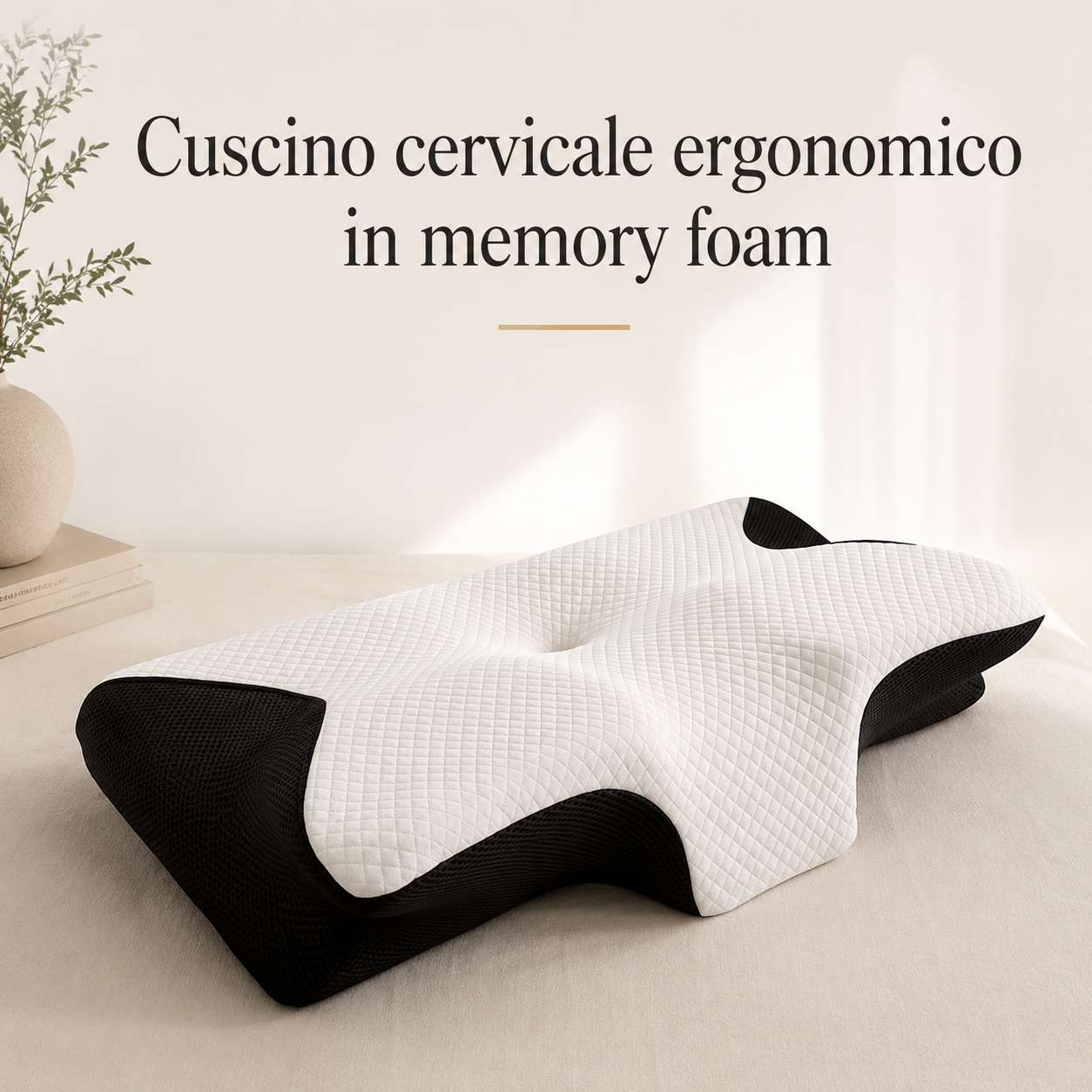 Dormiva™ Cuscino Cervicale Ergonomico – Supporto per Collo e Spalle durante il Riposo