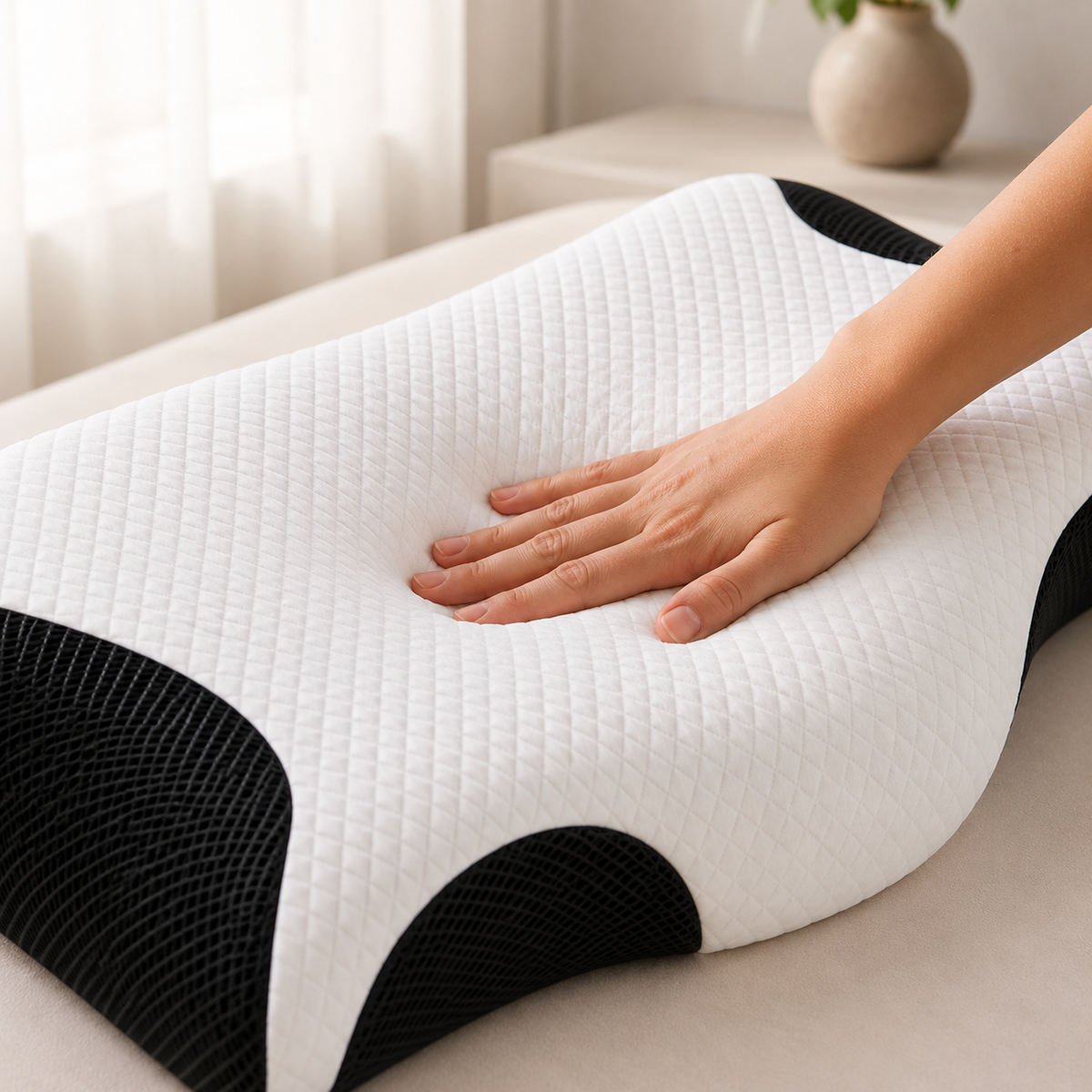 Cuscino Cervicale Ergonomico – Supporto per Collo e Spalle durante il Riposo